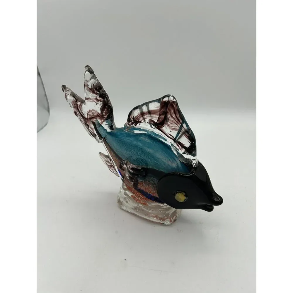 Pier 1 Art‎ Glass Fish Figurine Hand Blown 10